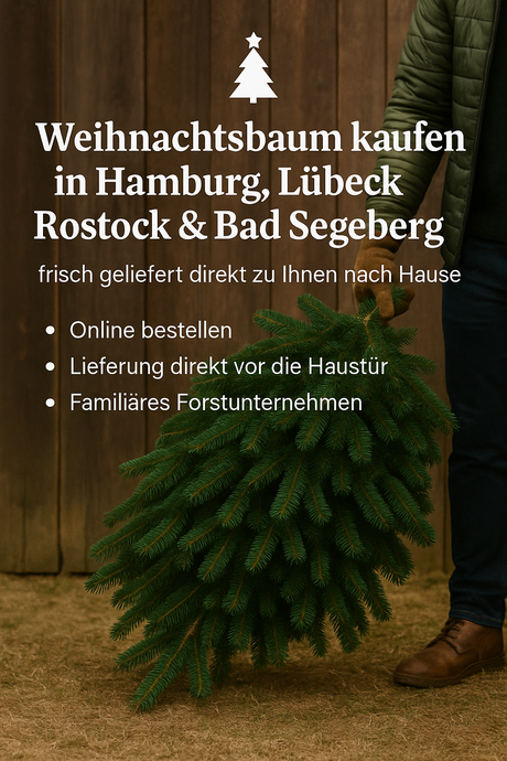 Weihnachtsbaum kaufen in Hamburg, Lübeck, Rostock & Bad Segeberg – frisch geliefert direkt zu Ihnen nach Hause
