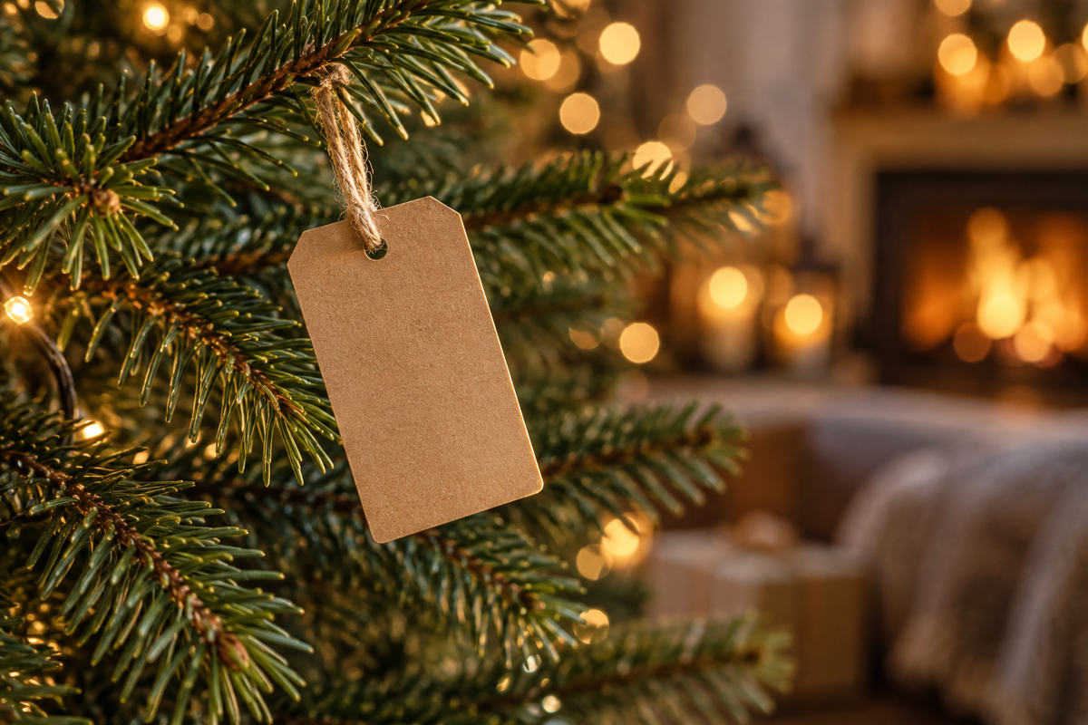Anhänger mit Firmenlogo am Weihnachtsbaum – Weihnachtsbaum als Firmengeschenk von Gustaafs